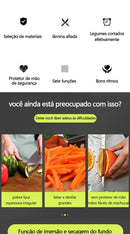 Cortador Picador de Legumes, Cebola e Frutas com Lâmina Inox - MultiChef 14 em 1