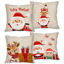 Kit 4 Capas de Almofada NATAL Tamanho 45X45cm - Natalina