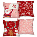 Kit 4 Capas de Almofada NATAL Tamanho 45X45cm - Natalina