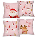 Kit 4 Capas de Almofada NATAL Tamanho 45X45cm - Natalina