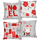Kit 4 Capas de Almofada NATAL Tamanho 45X45cm - Natalina