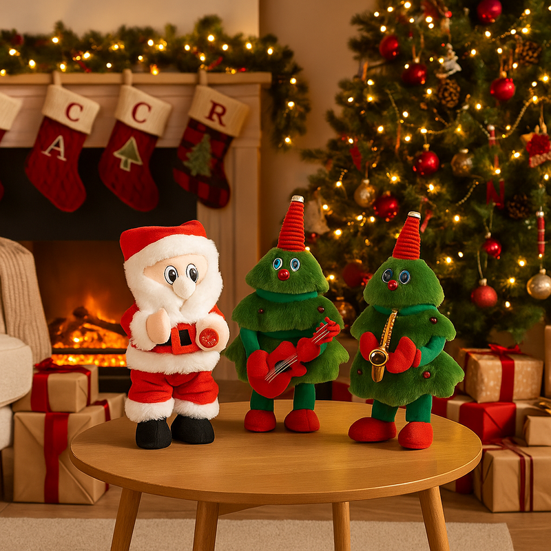 Bonecos Dançantes para Árvore de Natal - Acessórios de Natal