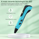 Caneta 3D Infantil, Caneta 3D para Crianças - MagicPen
