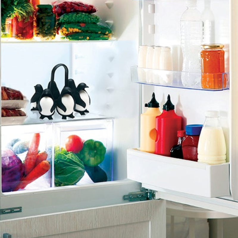 Suporte para Cozinhar Ovos em forma de Pinguins - Cartela de Pinguins