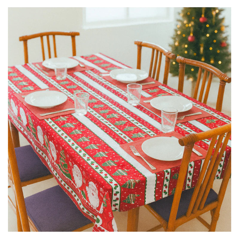 Toalha de Mesa Natalina, Toalha de Mesa com Estampa de NATAL Oxford - 06 Lugares