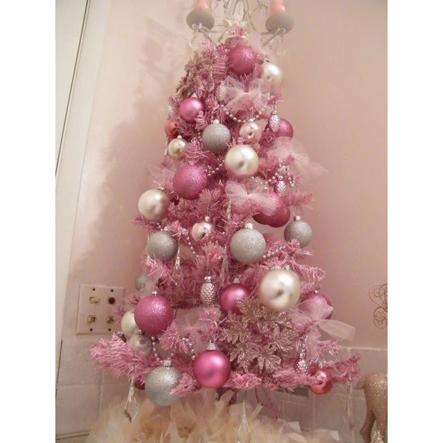 Árvore de Natal cor de Rosa  - Pequena 60 cm