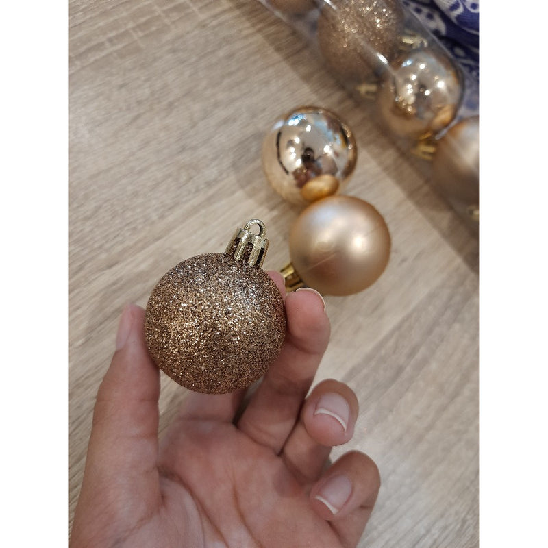 Kit bolas para árvore de Natal - Champagne