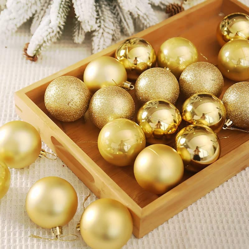Kit bolas para árvore de Natal - Dourada
