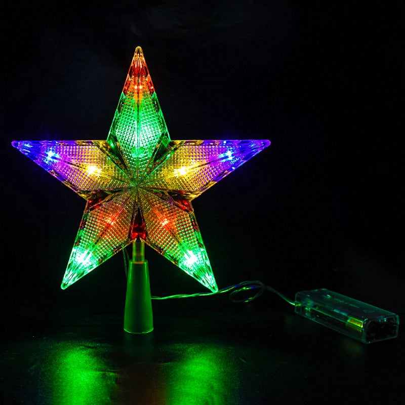 Topo para árvore de Natal, Estrela em LED, Pentágono, Estrela ponteira