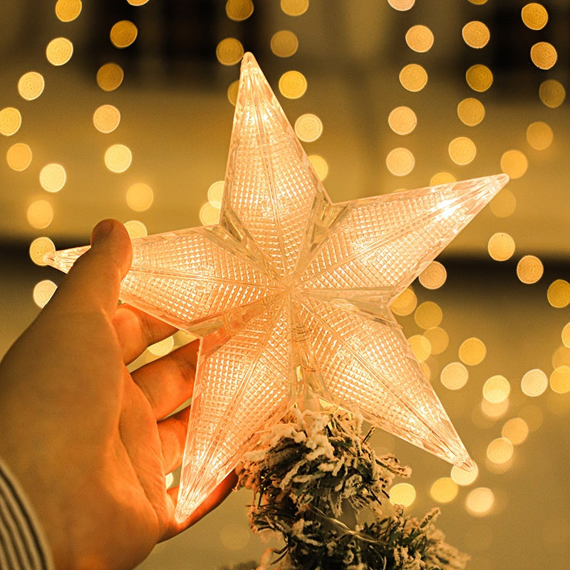 Topo para árvore de Natal, Estrela em LED, Pentágono, Estrela ponteira