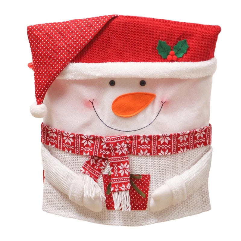 Capa para Cadeira da Mesa de Natal - Chapéu do Papai Noel para Cadeiras