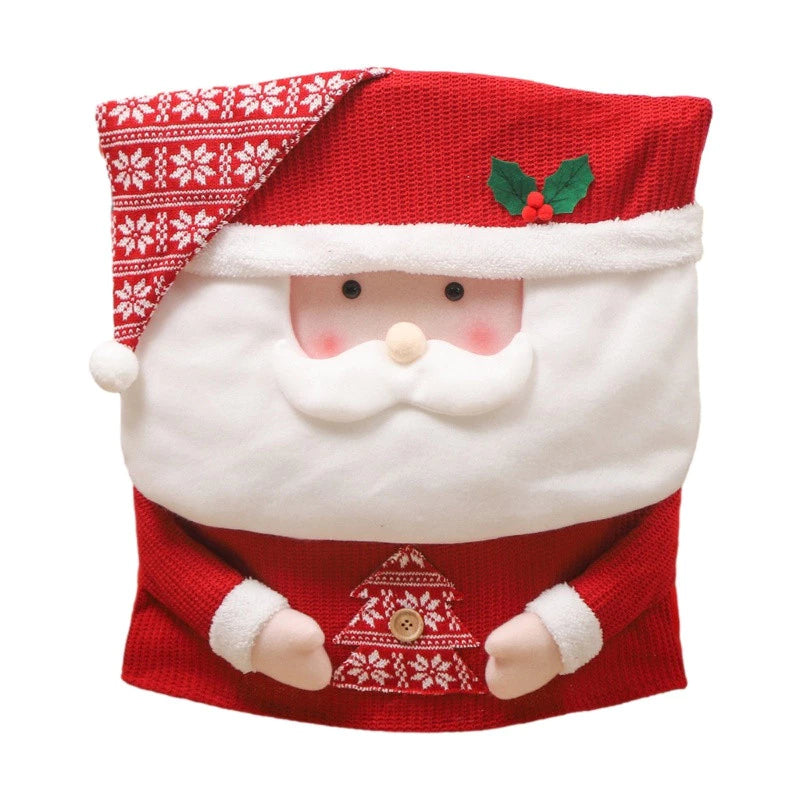 Capa para Cadeira da Mesa de Natal - Chapéu do Papai Noel para Cadeiras