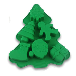 Forminhas de Silicone, Moldes De Natal em Silicone Para Chocolate, Gelo, Sabonete, Decoração de Bolo