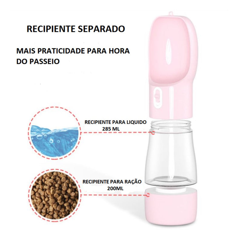 Garrafa Portátil 4 EM 1 para passeio com Pet