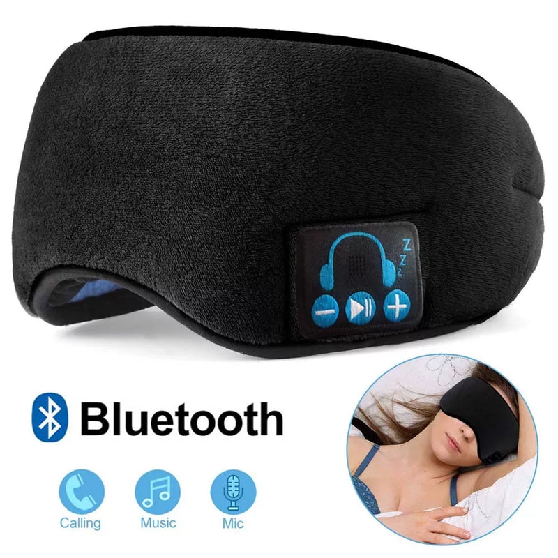 Tapa Olho Para Dormir C/ Fone de Ouvido Bluetooth